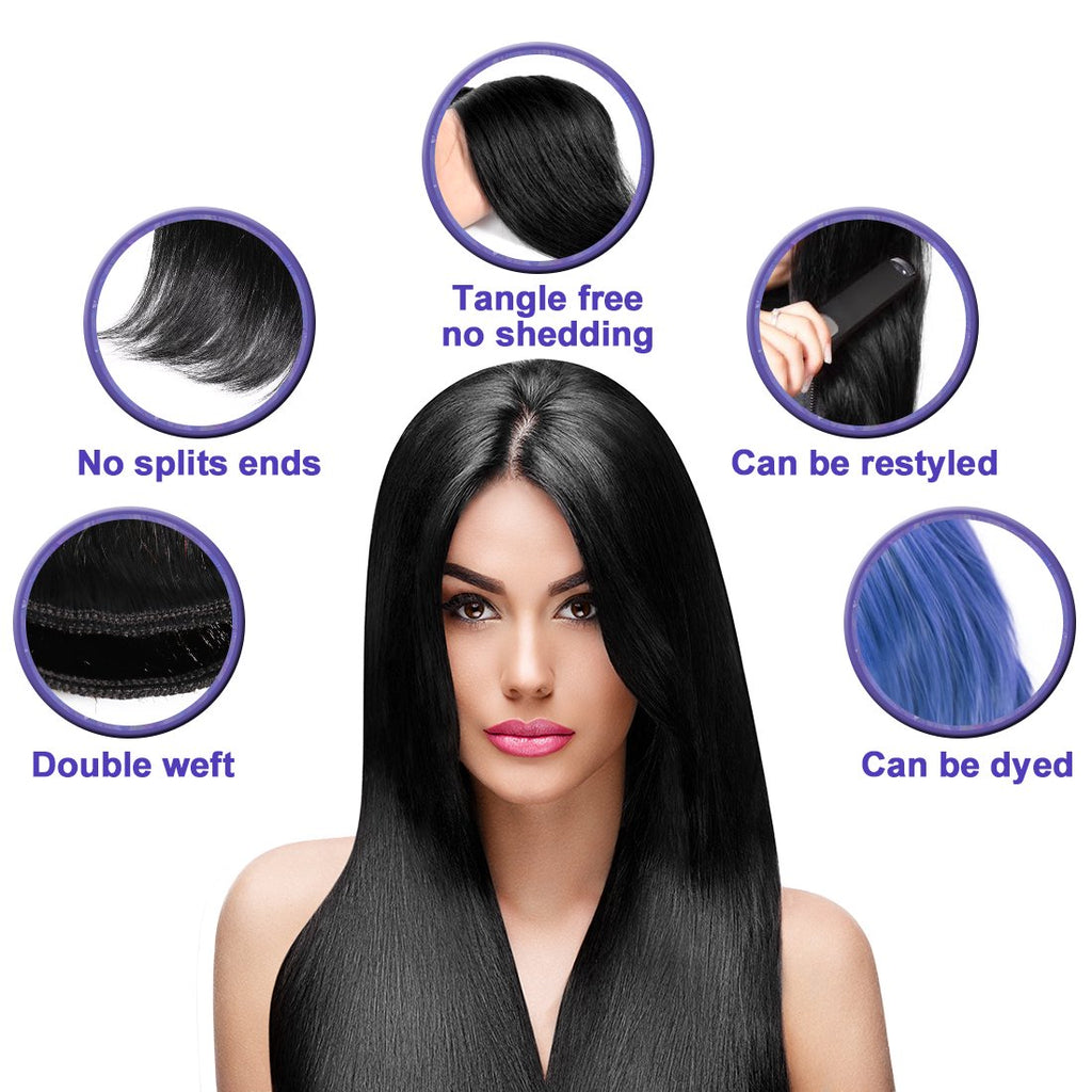 Double Drawn Vietnamese Raw Straight Human Hair Bundles (20, 22, 24, 26 inch) - Glamorize Hair & Beauty 