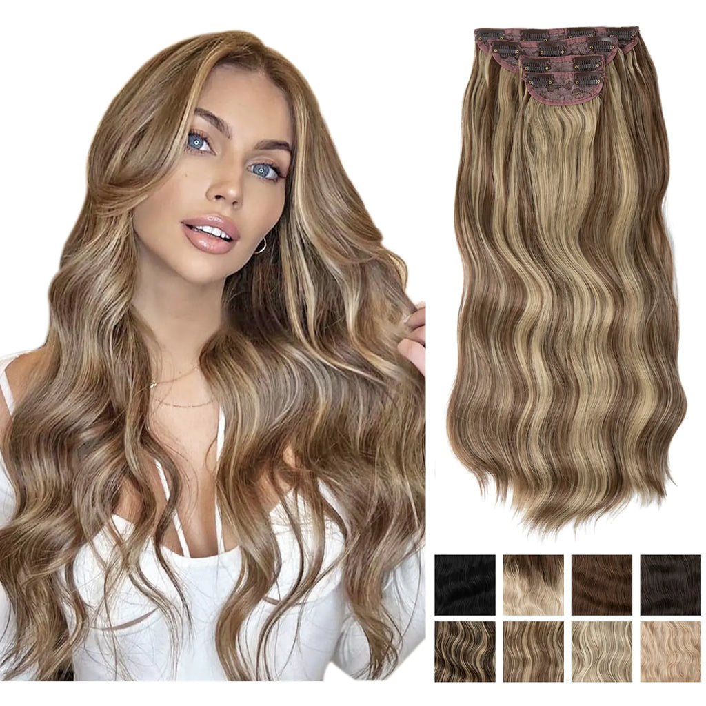 WaveGlam Long Wavy Clip-In Hair Extensions - Glamorize Hair & Beauty 