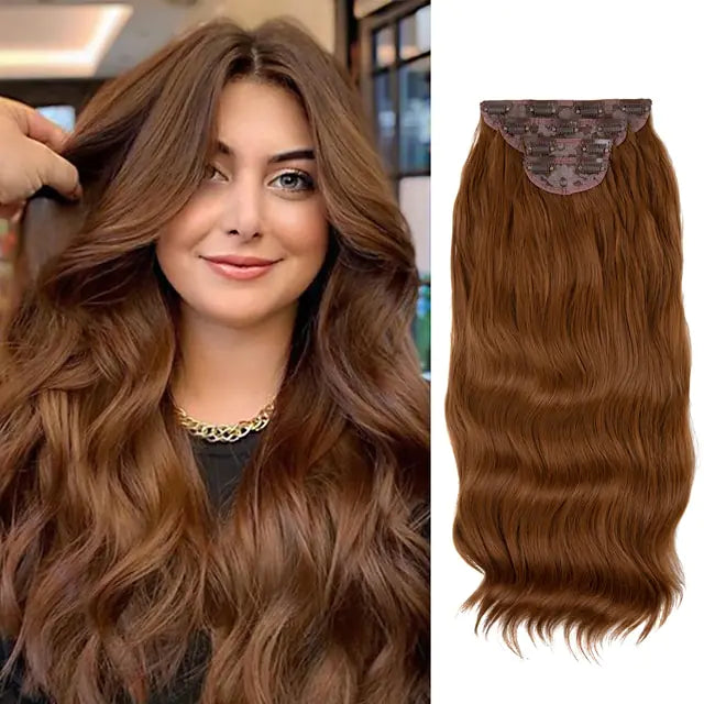 WaveGlam Long Wavy Clip-In Hair Extensions - Glamorize Hair & Beauty 