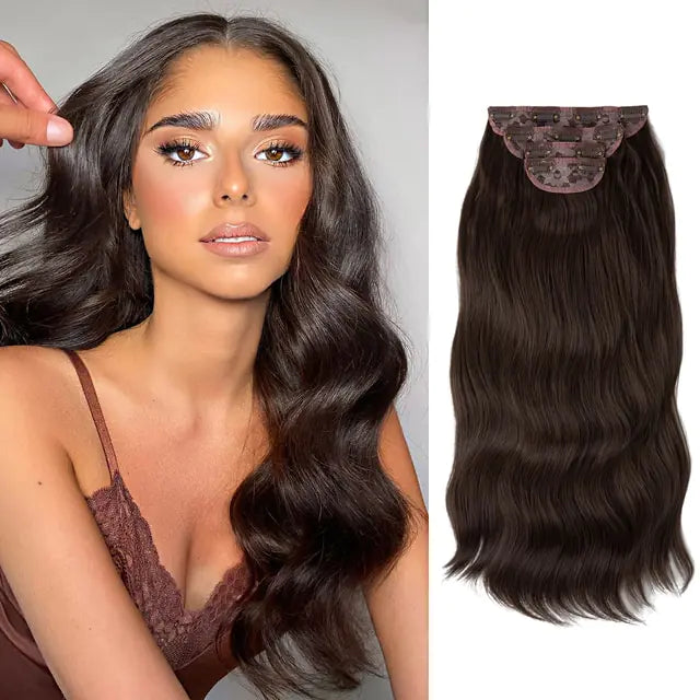 WaveGlam Long Wavy Clip-In Hair Extensions - Glamorize Hair & Beauty 