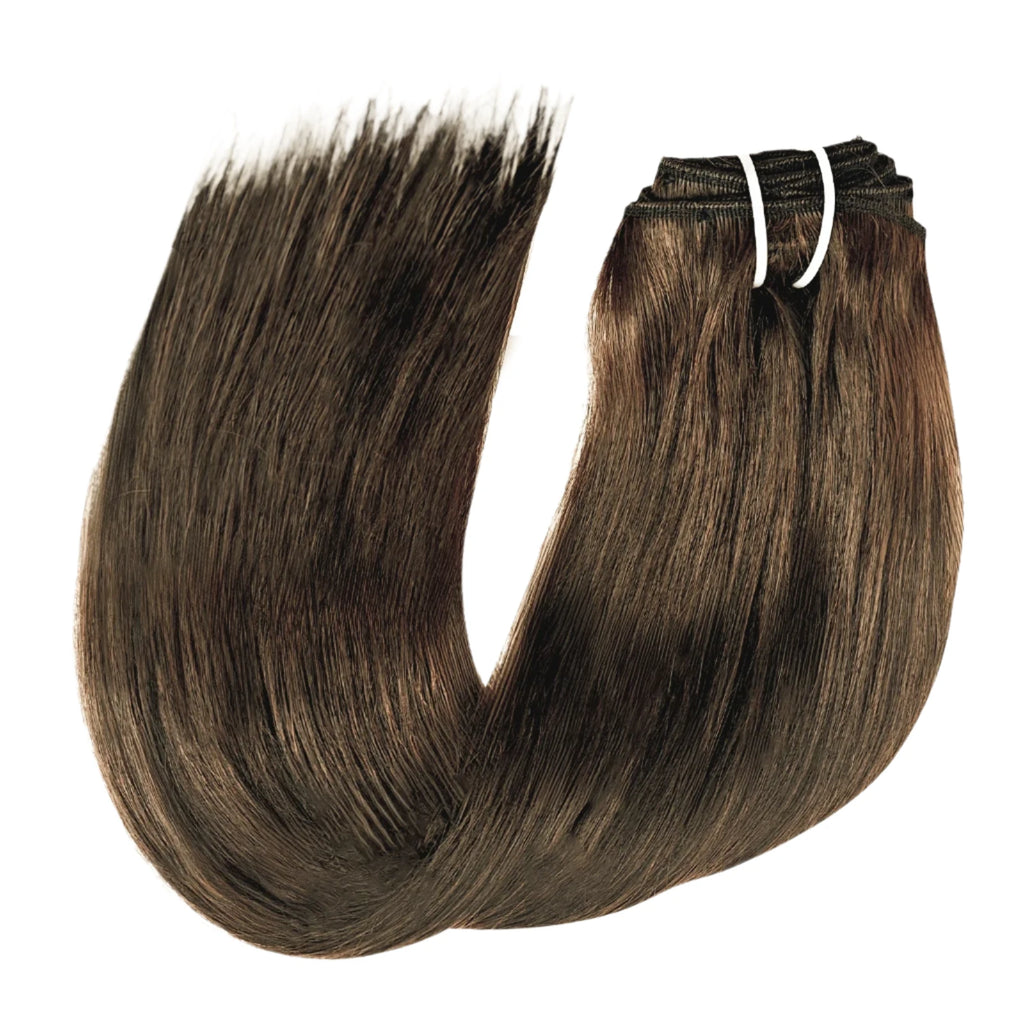 Sleek Straight Clip-In Extensions – Brazilian Remy Human Hair - Glamorize Hair & Beauty 