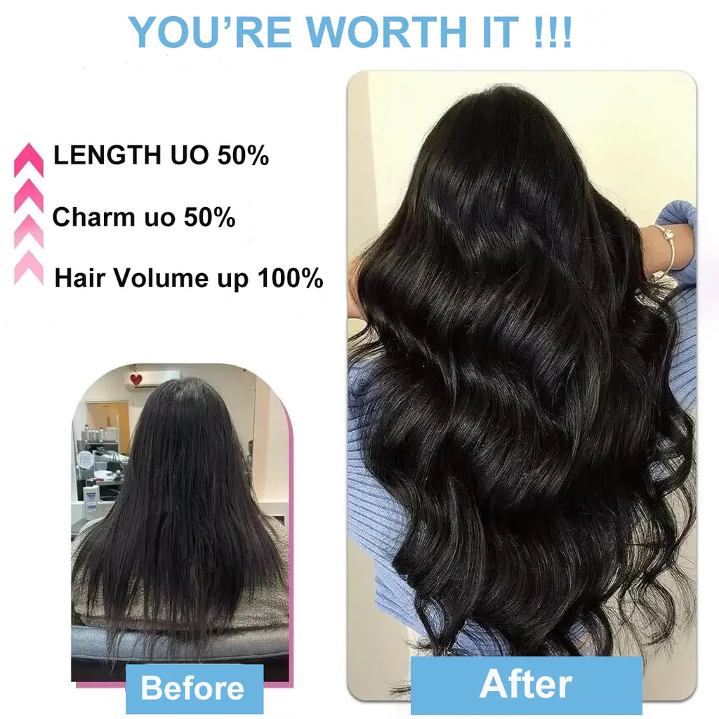 Kinky Straight Clip-In Extensions – 100% Brazilian Remy Human Hair - Glamorize Hair & Beauty 