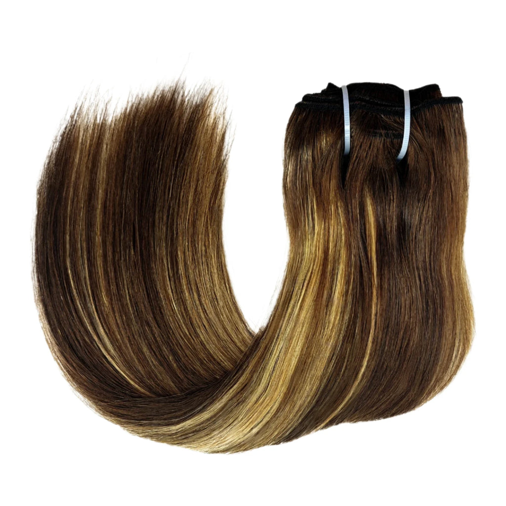 Sleek Straight Clip-In Extensions – Brazilian Remy Human Hair - Glamorize Hair & Beauty 