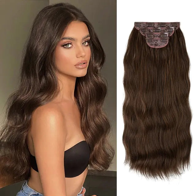 WaveGlam Long Wavy Clip-In Hair Extensions - Glamorize Hair & Beauty 