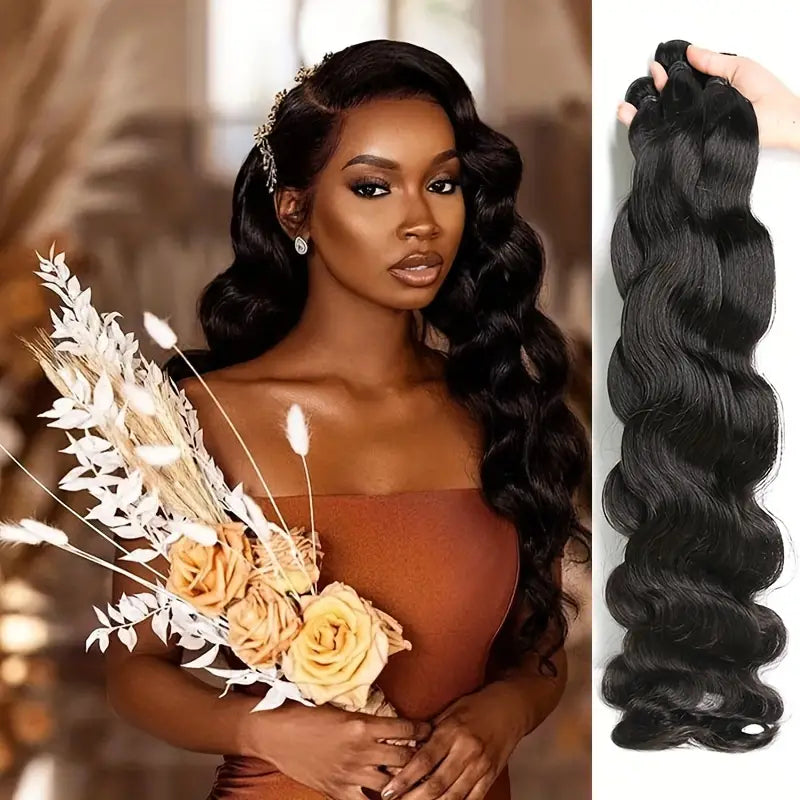 GlamorWave 30" Brazilian Body Wave Human Hair Bundles - Glamorize Hair & Beauty 