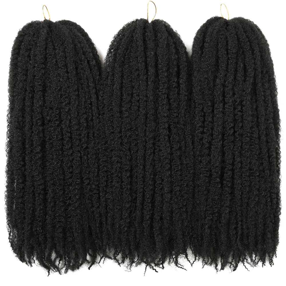 Twist & Shout 18" Afro Kinky Marley Braiding Hair – Bold & Bouncy Extensions - Glamorize Hair & Beauty 