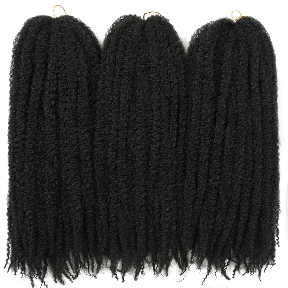 Twist & Shout 18" Afro Kinky Marley Braiding Hair – Bold & Bouncy Extensions - Glamorize Hair & Beauty 