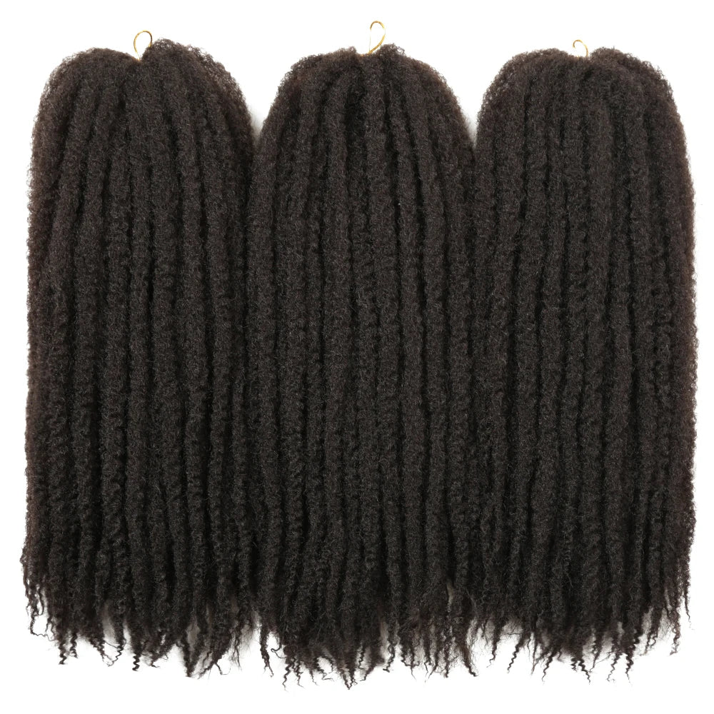 Twist & Shout 18" Afro Kinky Marley Braiding Hair – Bold & Bouncy Extensions - Glamorize Hair & Beauty 