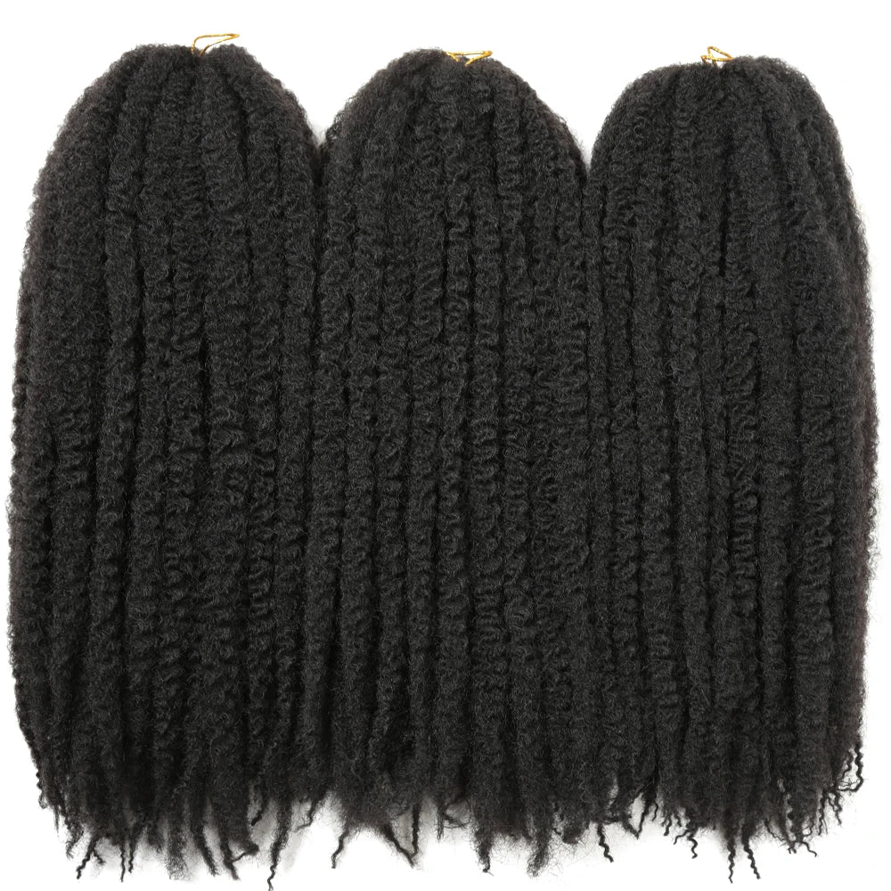 Twist & Shout 18" Afro Kinky Marley Braiding Hair – Bold & Bouncy Extensions - Glamorize Hair & Beauty 