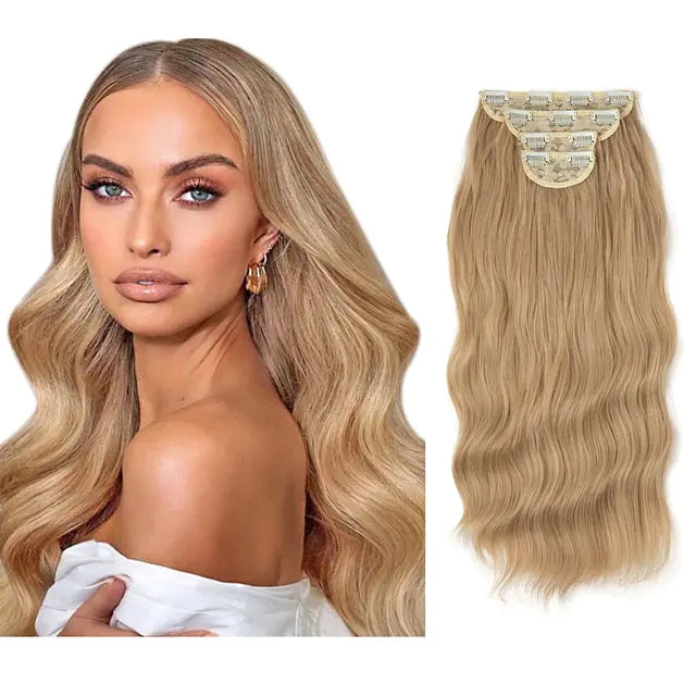 WaveGlam Long Wavy Clip-In Hair Extensions - Glamorize Hair & Beauty 