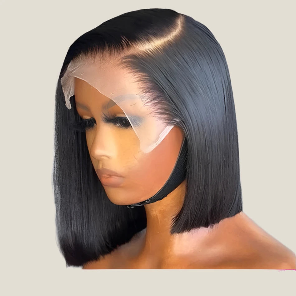 Elegance Bob 5x5 HD Lace Glue-less Wig – Pre-Plucked Straight Human Hair - Glamorize Hair & Beauty 