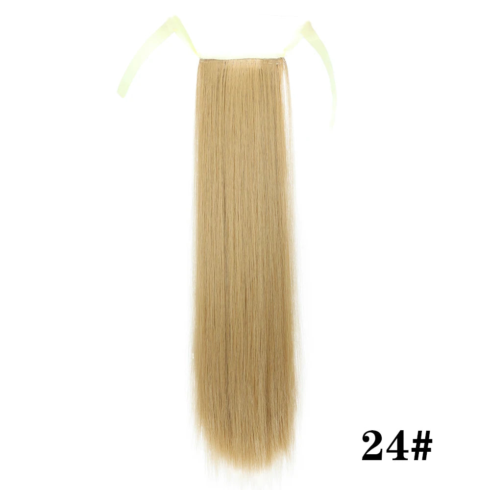 Glam Pony 22" Clip-In Straight Ponytail – Instant Volume & Style Extension - Glamorize Hair & Beauty 