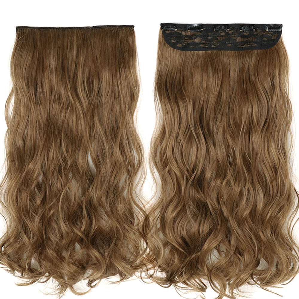 GlamWave 22" Clip-In Hair Extensions | Heat-Resistant Luxe Volume - Glamorize Hair & Beauty 