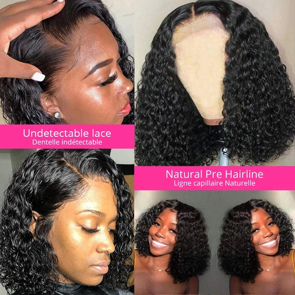 Lux Deep Wave Bob – 13x4 Lace Frontal Human Hair Wig - Glamorize Hair & Beauty 