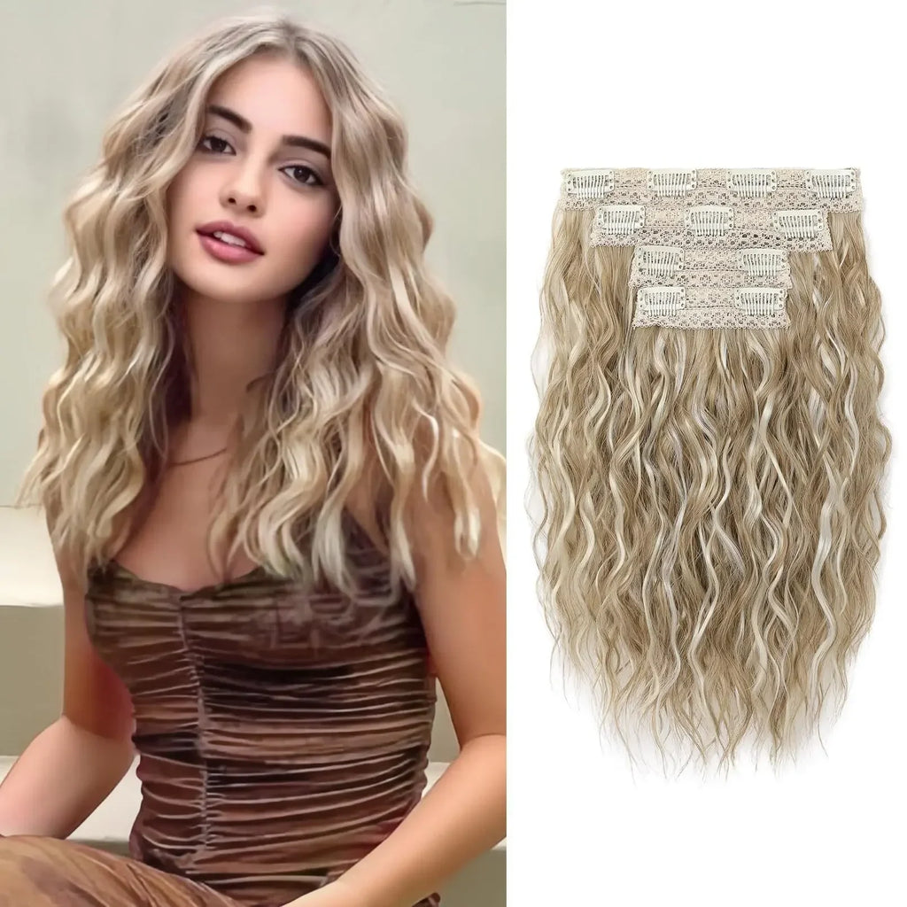 WaveChic Clip-In Hair Extensions – Long & Wavy Heat-Resistant Glam - Glamorize Hair & Beauty 