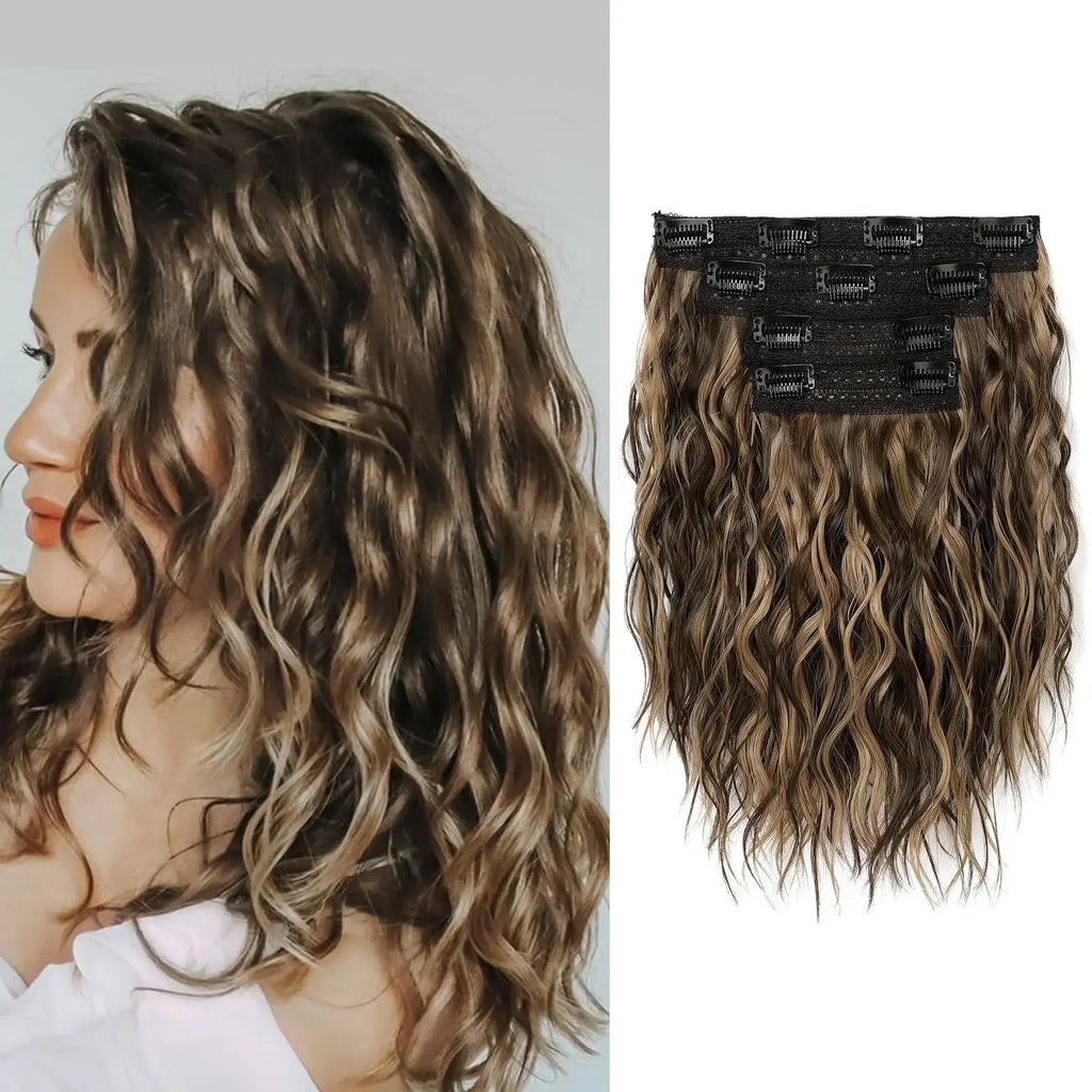 WaveChic Clip-In Hair Extensions – Long & Wavy Heat-Resistant Glam - Glamorize Hair & Beauty 