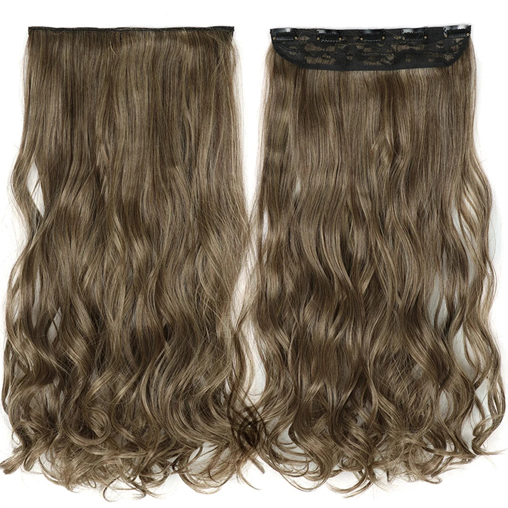 GlamWave 22" Clip-In Hair Extensions | Heat-Resistant Luxe Volume - Glamorize Hair & Beauty 