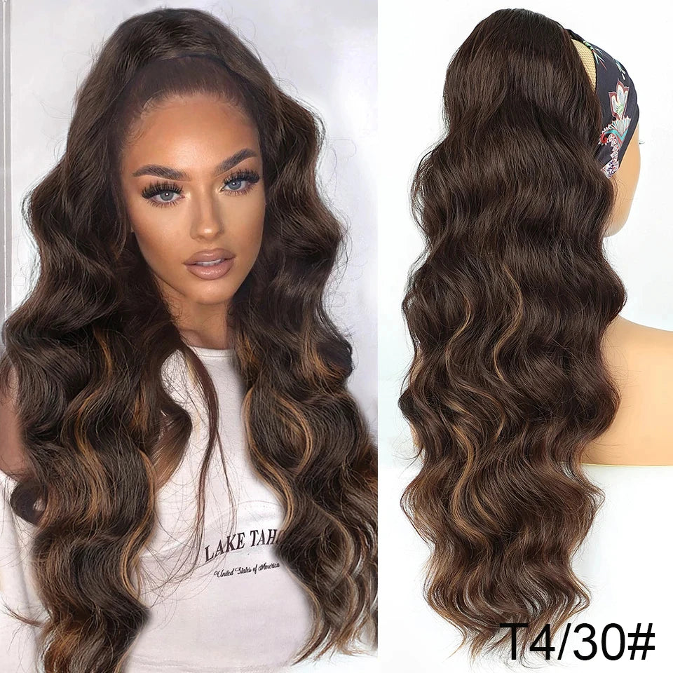 LuxeWave Long Body Wavy Drawstring Ponytail | Effortless Glam in Seconds - Glamorize Hair & Beauty 