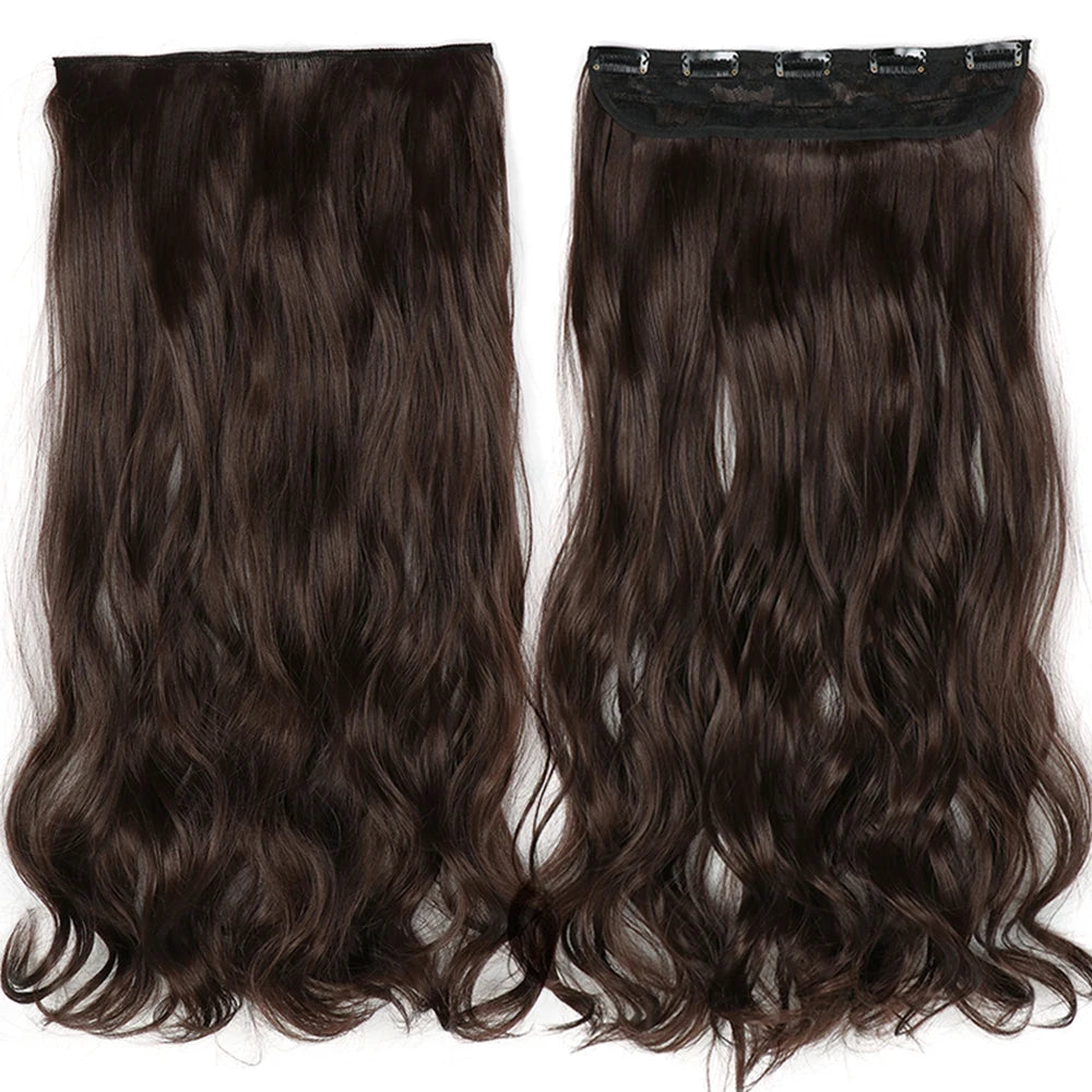 GlamWave 22" Clip-In Hair Extensions | Heat-Resistant Luxe Volume - Glamorize Hair & Beauty 