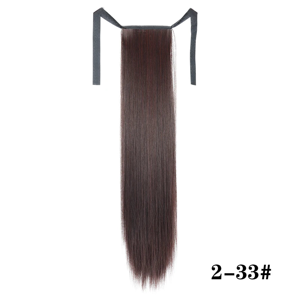 Glam Pony 22" Clip-In Straight Ponytail – Instant Volume & Style Extension - Glamorize Hair & Beauty 