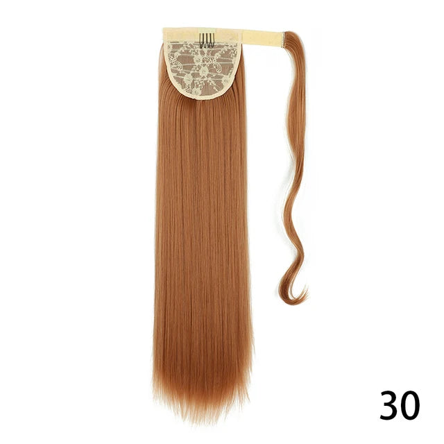 Glam Pony 22" Clip-In Straight Ponytail – Instant Volume & Style Extension - Glamorize Hair & Beauty 