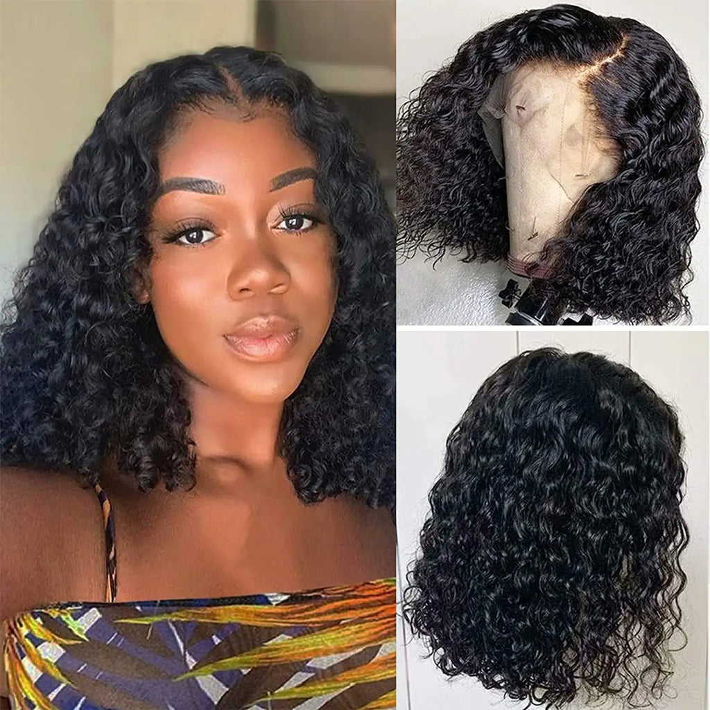 Lux Deep Wave Bob – 13x4 Lace Frontal Human Hair Wig - Glamorize Hair & Beauty 