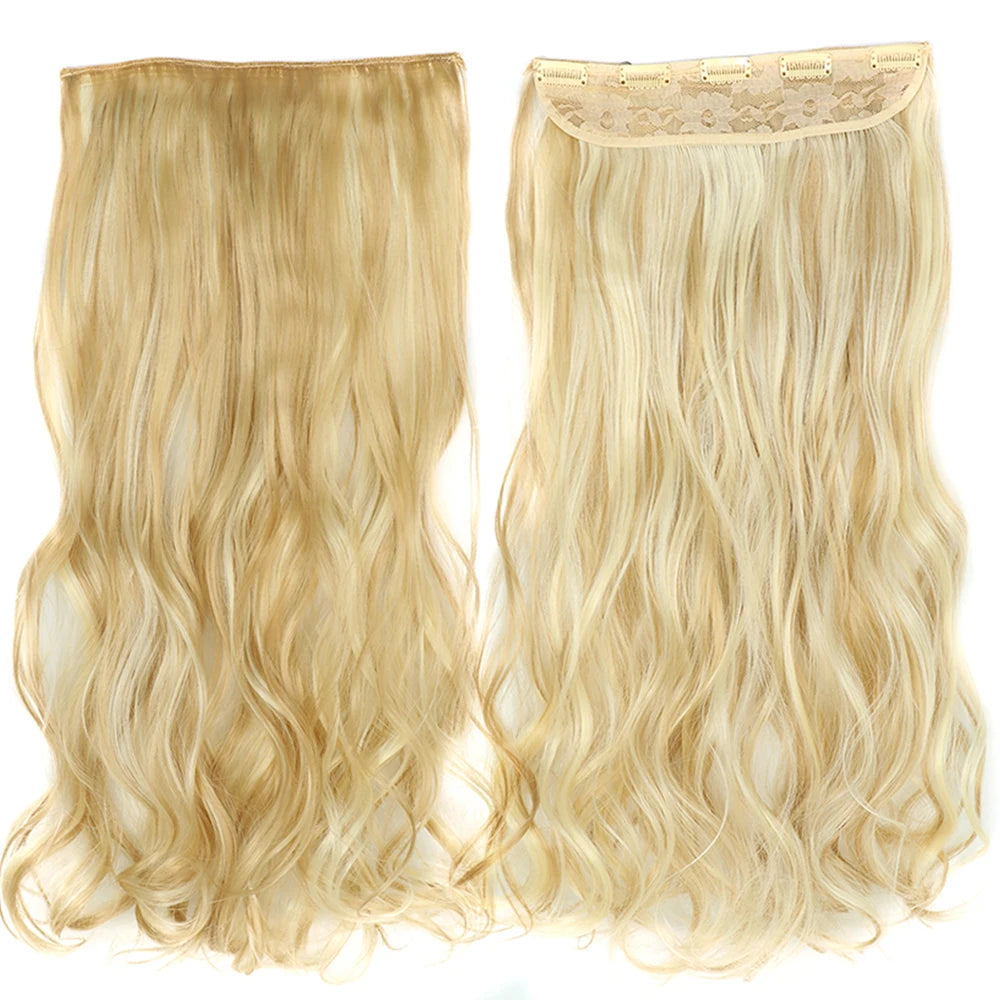 GlamWave 22" Clip-In Hair Extensions | Heat-Resistant Luxe Volume - Glamorize Hair & Beauty 