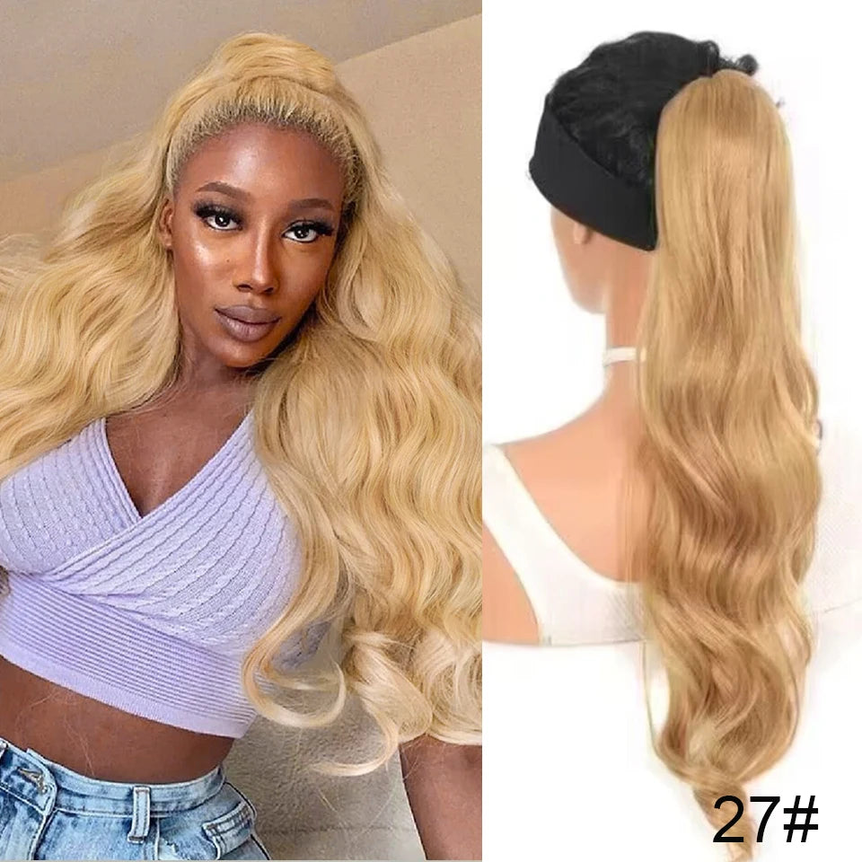 LuxeWave Long Body Wavy Drawstring Ponytail | Effortless Glam in Seconds - Glamorize Hair & Beauty 