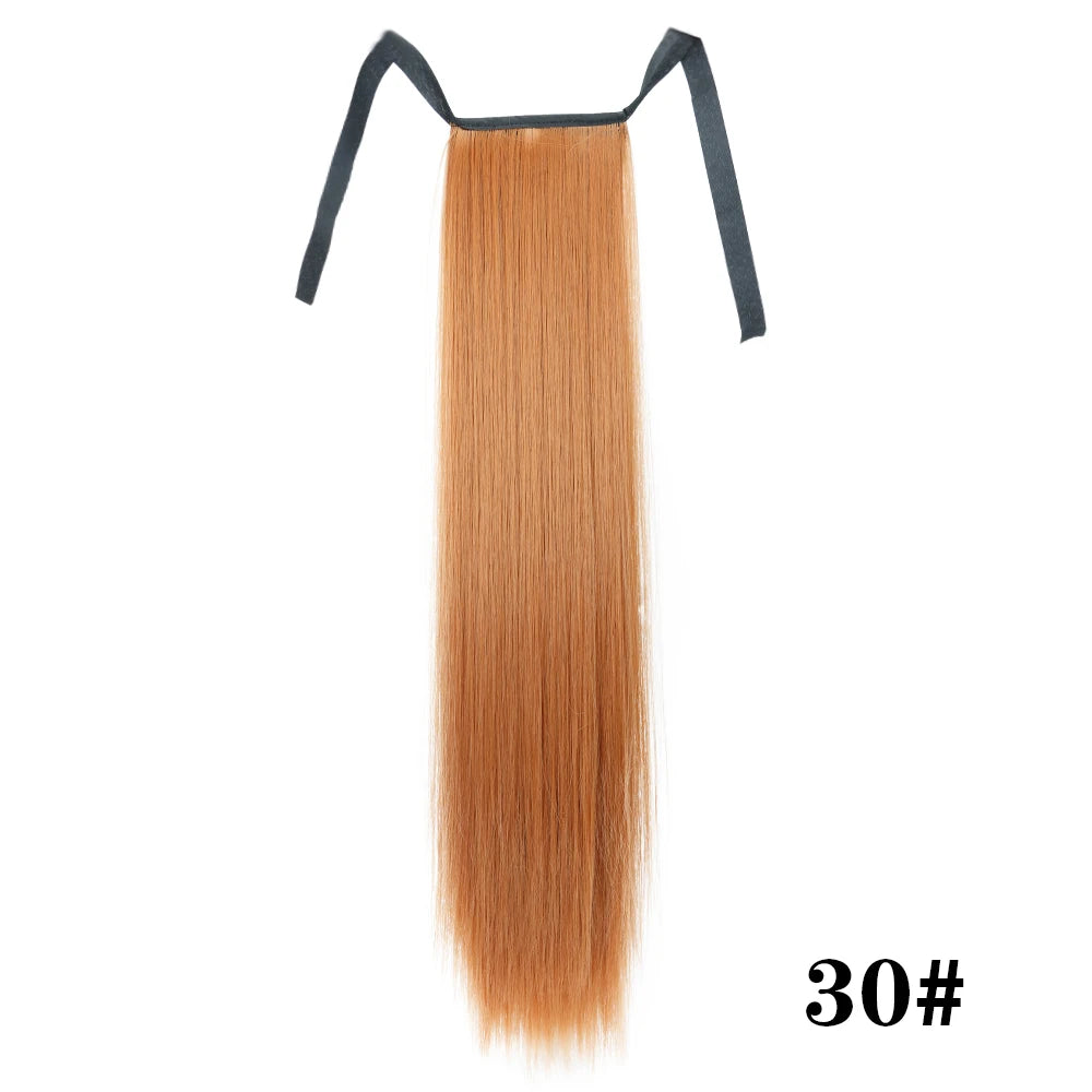 Glam Pony 22" Clip-In Straight Ponytail – Instant Volume & Style Extension - Glamorize Hair & Beauty 