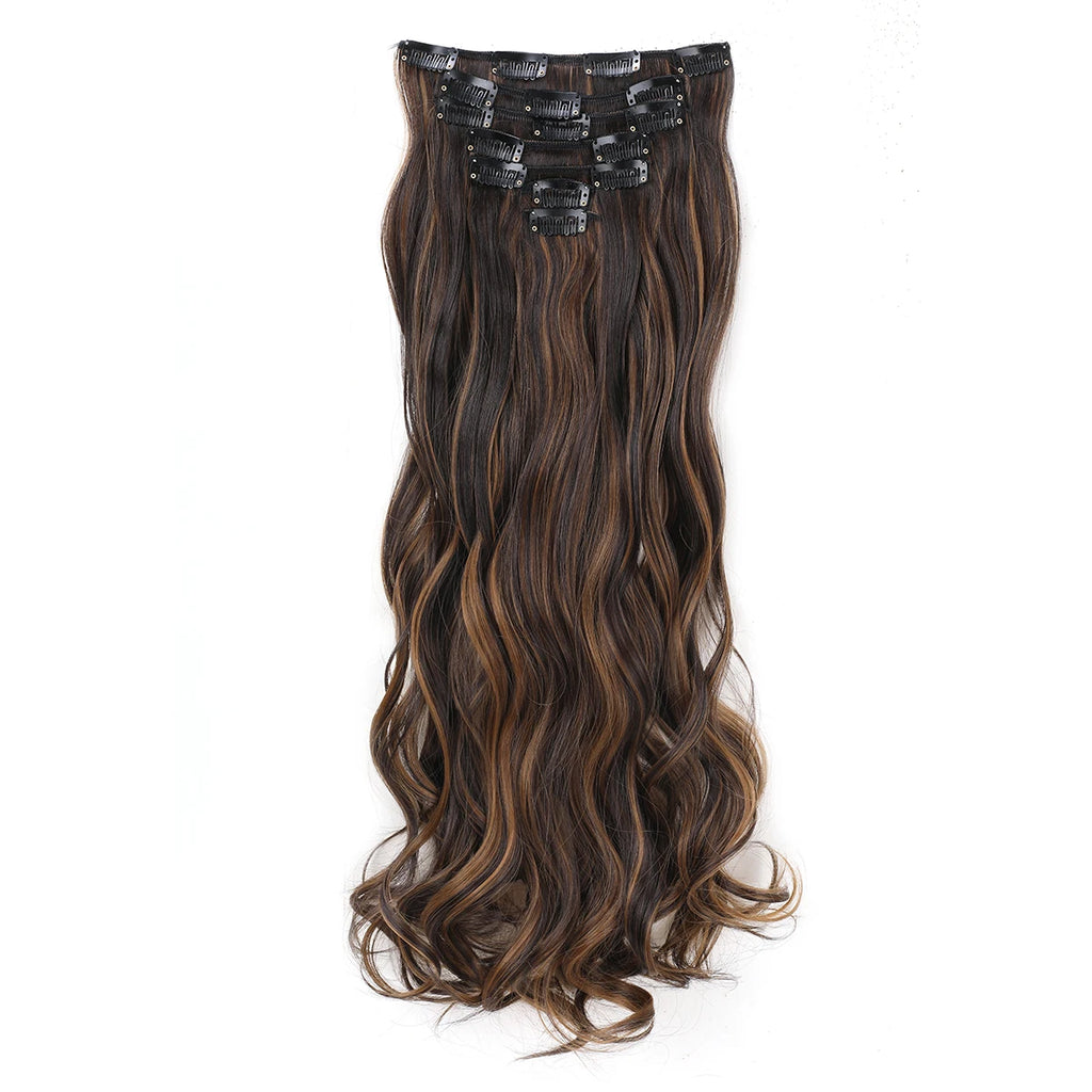 GlamWave Clip-In Extensions – 22" Luxe Wavy Set - Glamorize Hair & Beauty 