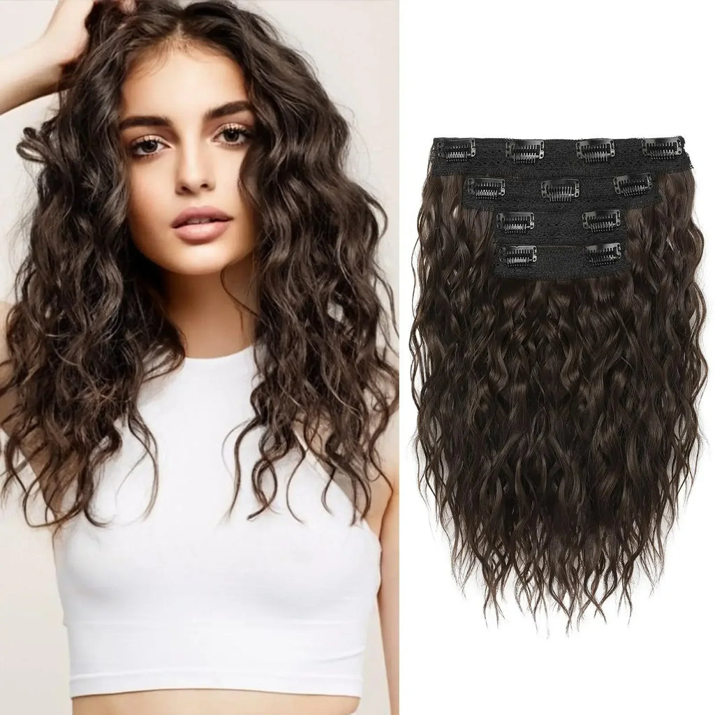 WaveChic Clip-In Hair Extensions – Long & Wavy Heat-Resistant Glam - Glamorize Hair & Beauty 