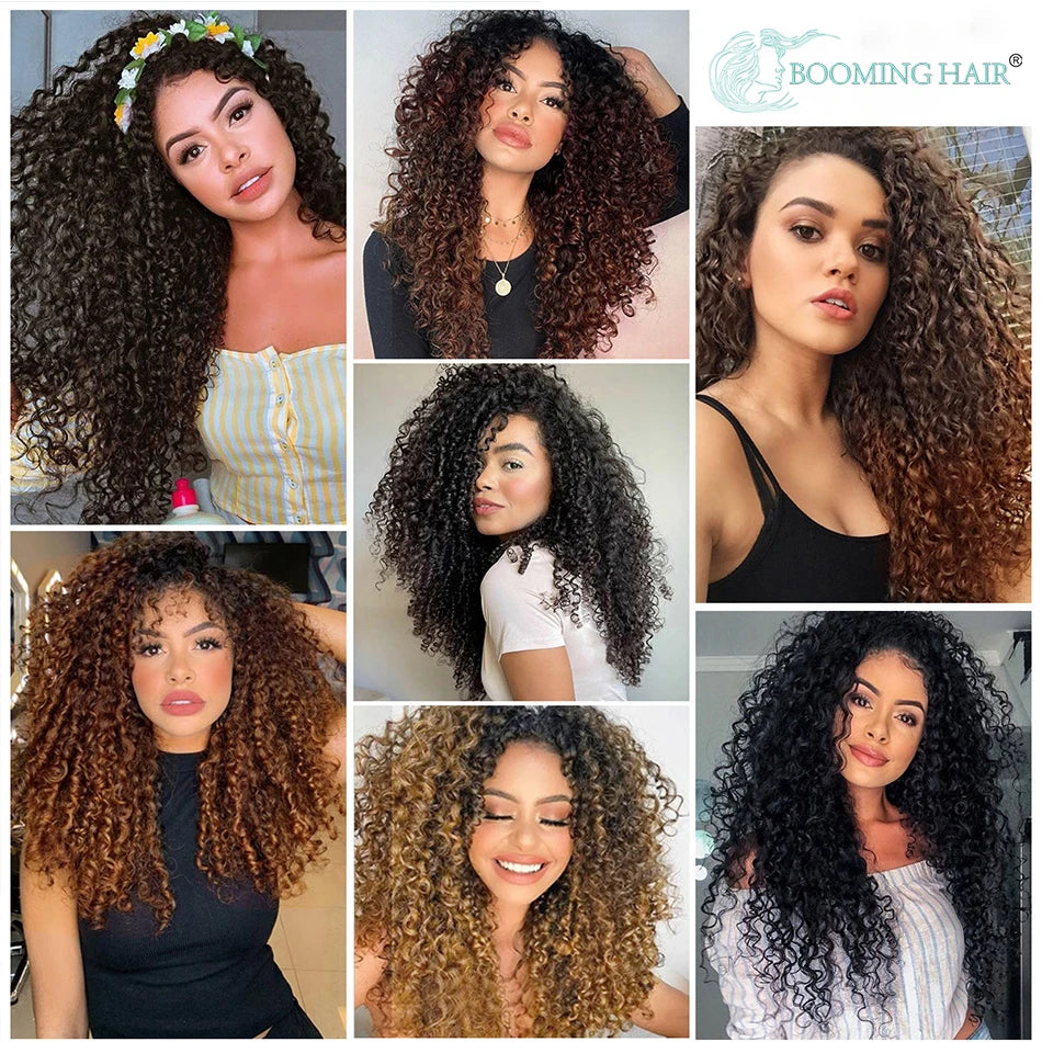 Afro Kinky Curly Clip-In Extensions – Full Head 26" Voluminous Hairpiece - Glamorize Hair & Beauty 