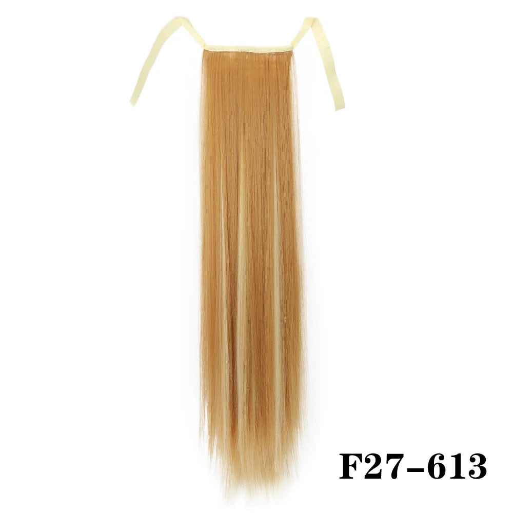 Glam Pony 22" Clip-In Straight Ponytail – Instant Volume & Style Extension - Glamorize Hair & Beauty 