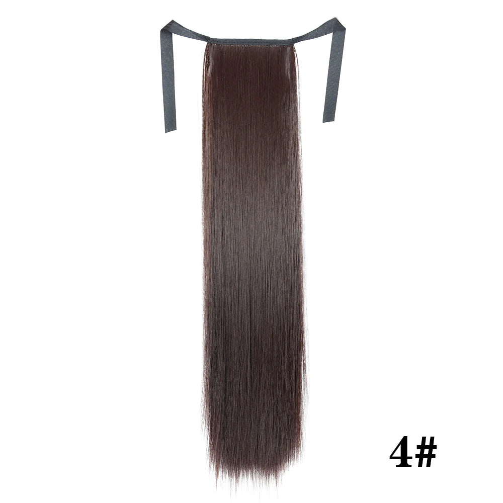 Glam Pony 22" Clip-In Straight Ponytail – Instant Volume & Style Extension - Glamorize Hair & Beauty 