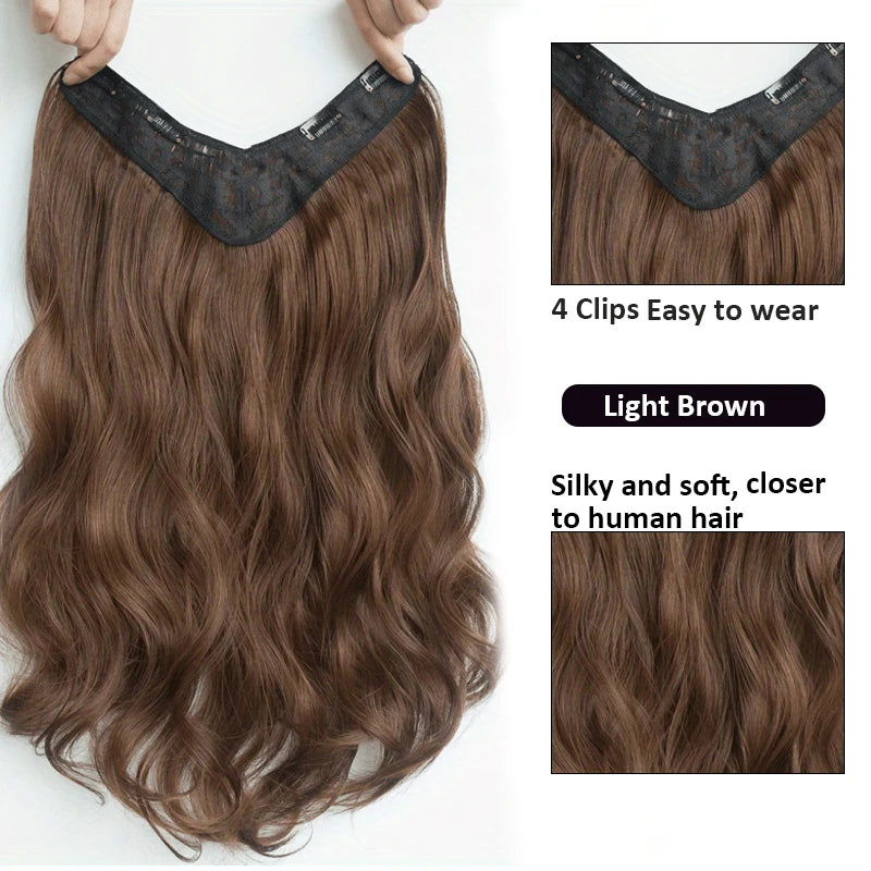 LuxeWave Invisible Extensions – Full-Body Wavy Glam - Glamorize Hair & Beauty 