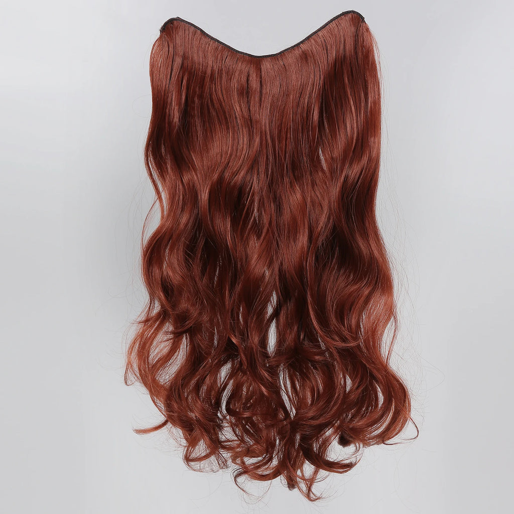 Radiant Auburn Waves – Invisible Wire Clip-In Hairpiece - Glamorize Hair & Beauty 