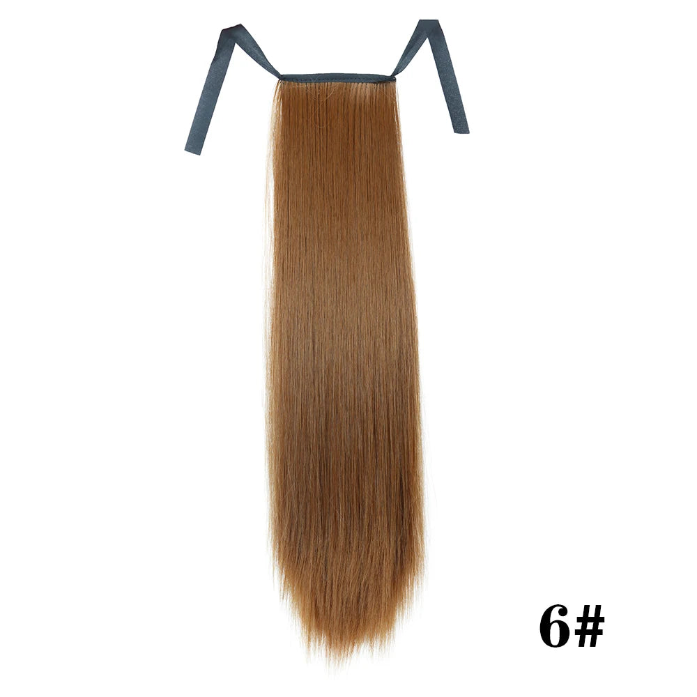 Glam Pony 22" Clip-In Straight Ponytail – Instant Volume & Style Extension - Glamorize Hair & Beauty 