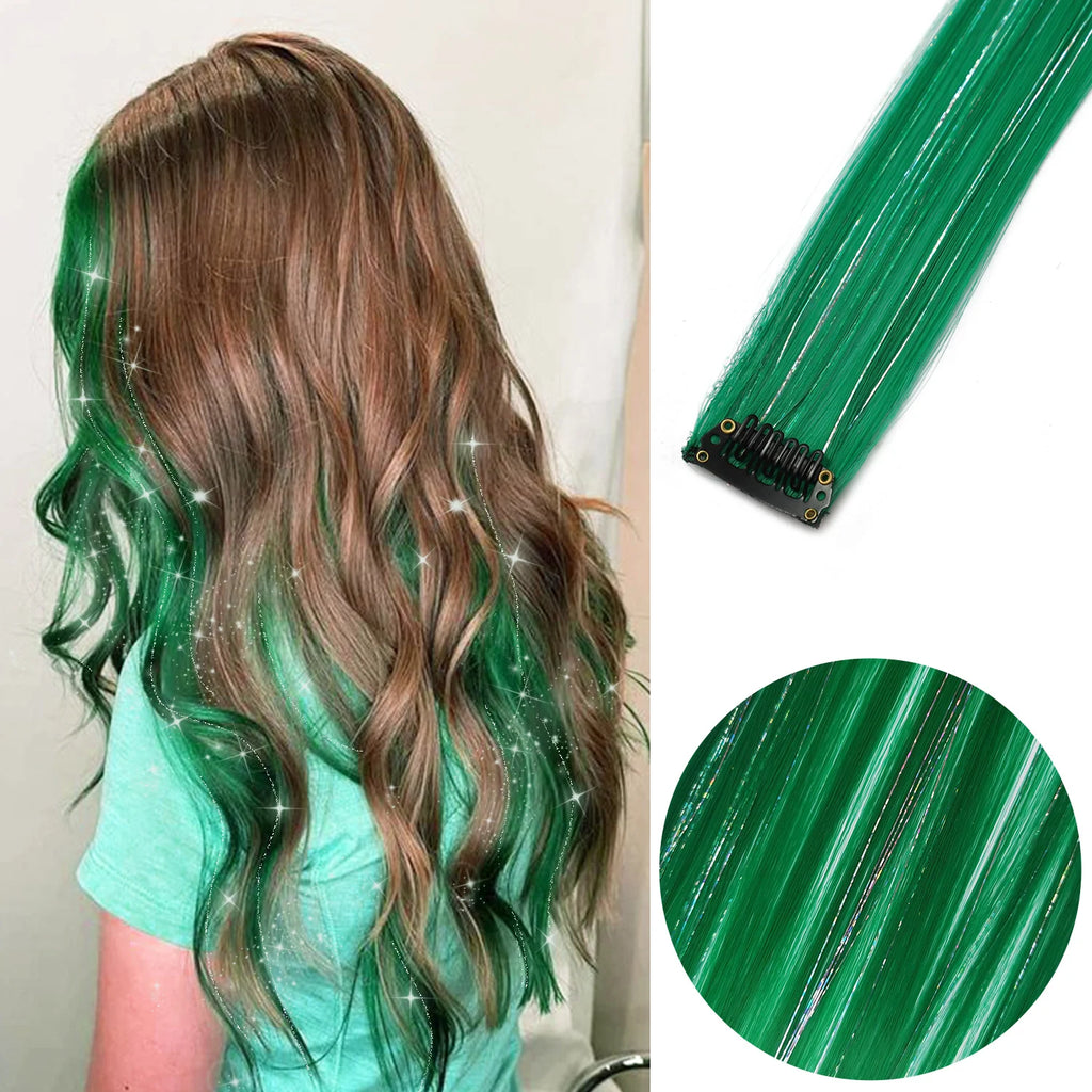 Vibrant Party Highlights – 22" Clip-In Multi-Color Hair Extensions - Glamorize Hair & Beauty 