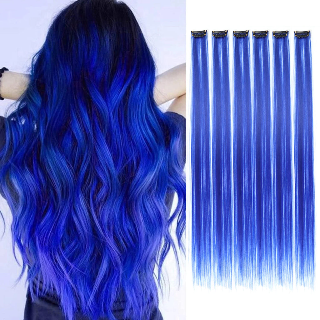 Vibrant Party Highlights – 22" Clip-In Multi-Color Hair Extensions - Glamorize Hair & Beauty 