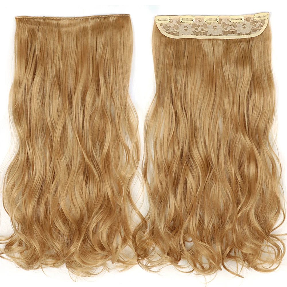 GlamWave 22" Clip-In Hair Extensions | Heat-Resistant Luxe Volume - Glamorize Hair & Beauty 