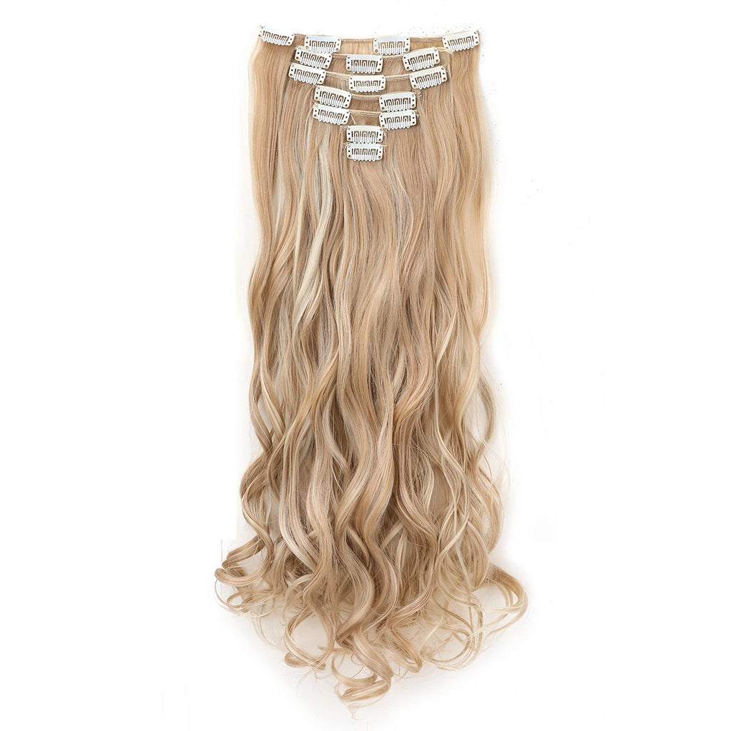 GlamWave Clip-In Extensions – 22" Luxe Wavy Set - Glamorize Hair & Beauty 