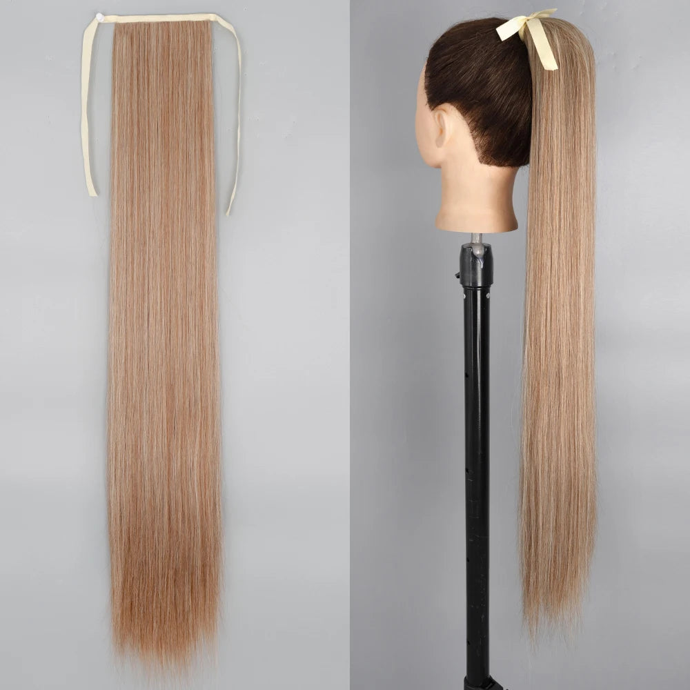 Ultra-Sleek Wrap-Around Ponytail – 85cm Long Clip-In Hairpiece - Glamorize Hair & Beauty 