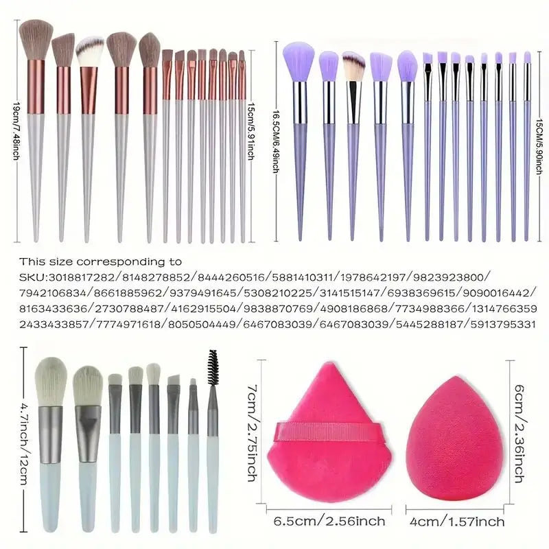 LuxeBlend™ Professional Makeup Brush Set – Soft Fluffy Precision Tools - Glamorize Hair & Beauty 