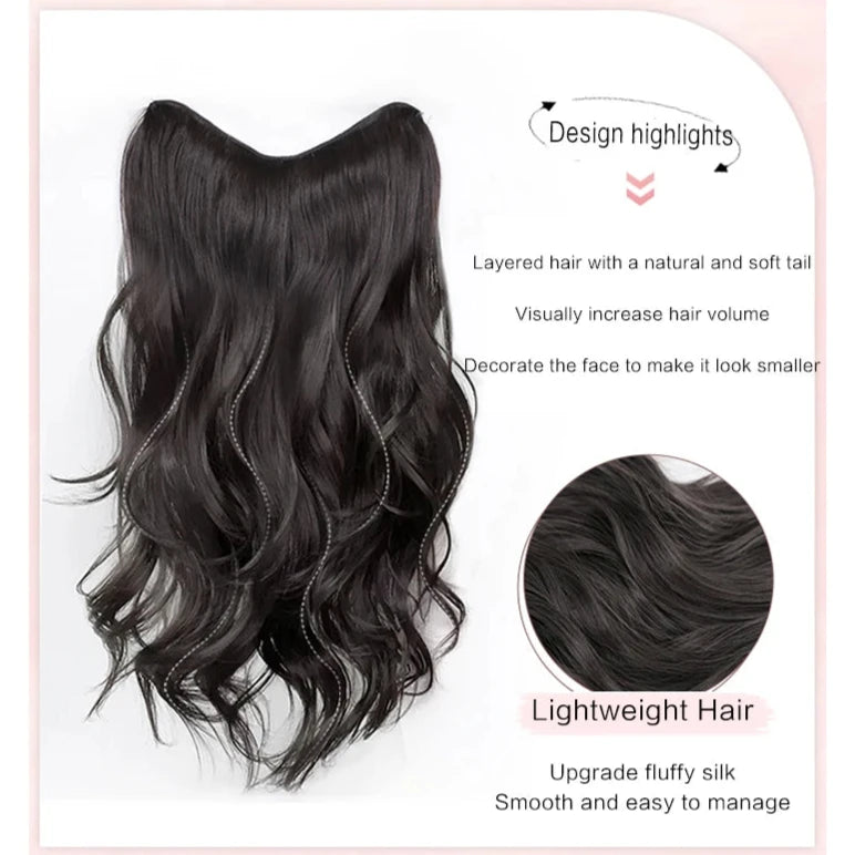 Elegance French Curl Volume Boost - Seamless One-Piece Hair Extension - Glamorize Hair & Beauty 