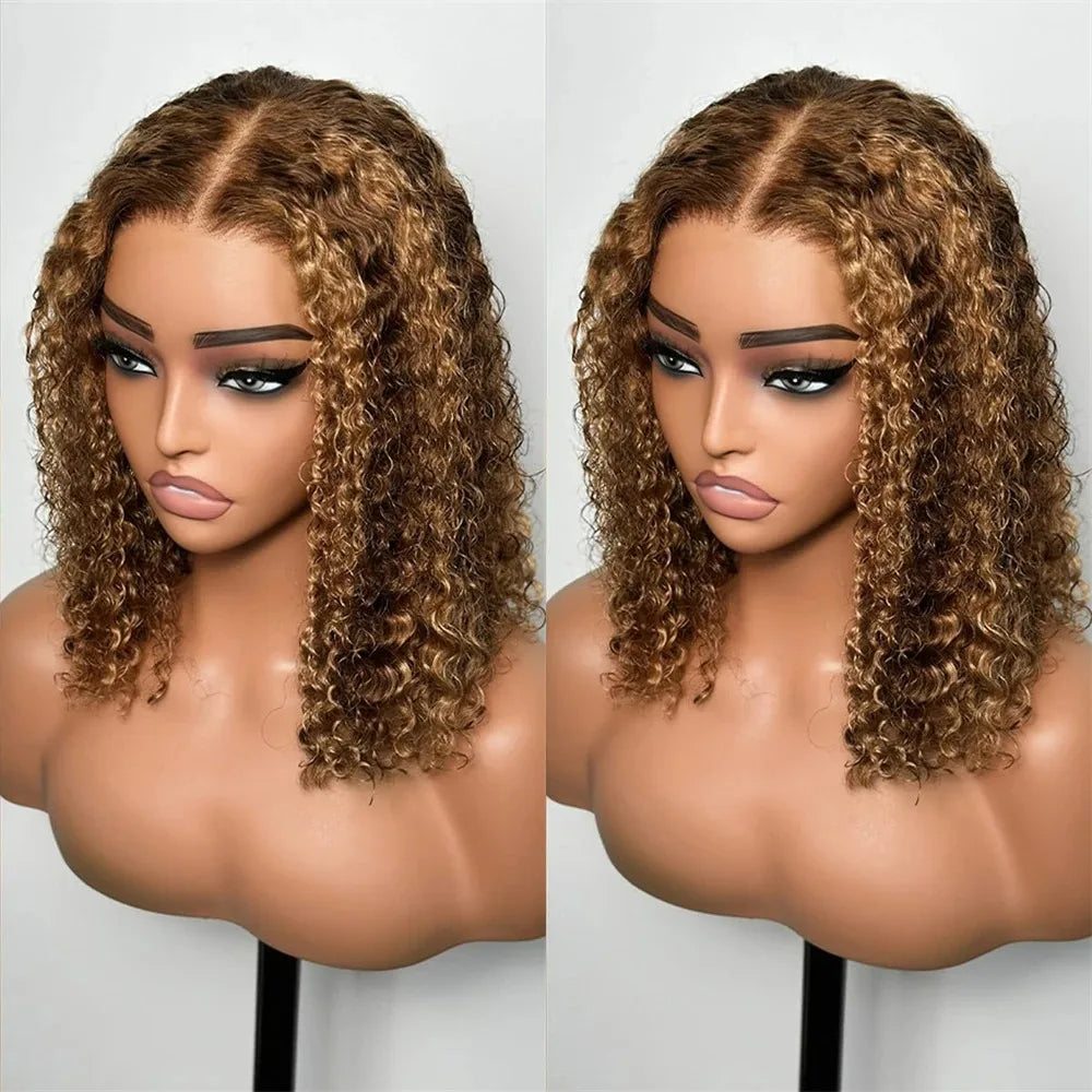 Luxe Ombre Curly Bob – 13x4 Lace Front Deep Wave Wig - Glamorize Hair & Beauty 