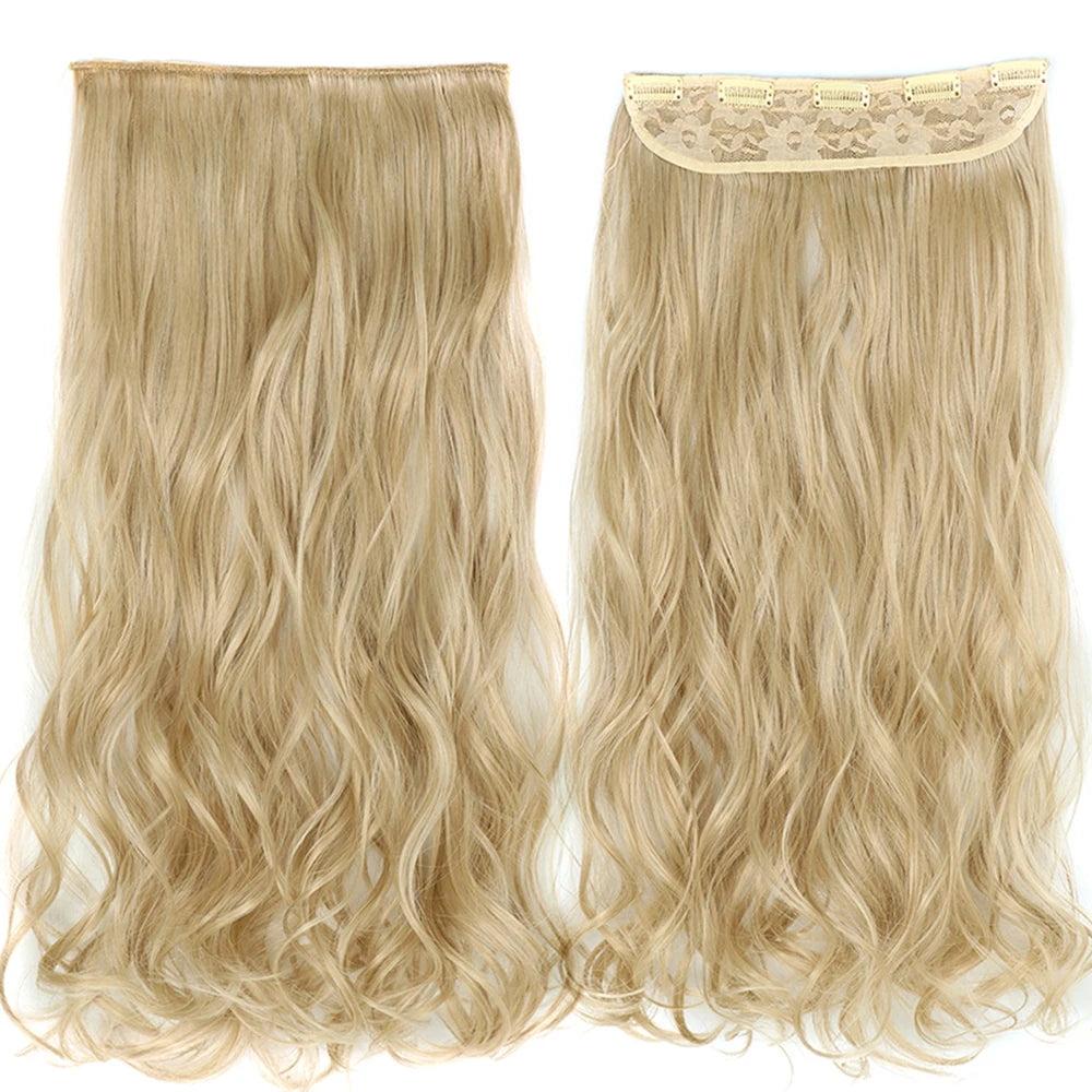 GlamWave 22" Clip-In Hair Extensions | Heat-Resistant Luxe Volume - Glamorize Hair & Beauty 