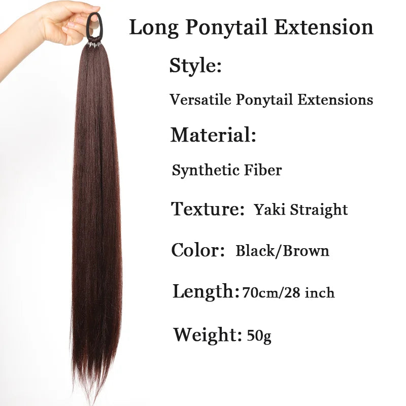 Velvet 28" Luxe Ponytail Extension – Versatile DIY Braided Style - Glamorize Hair & Beauty 