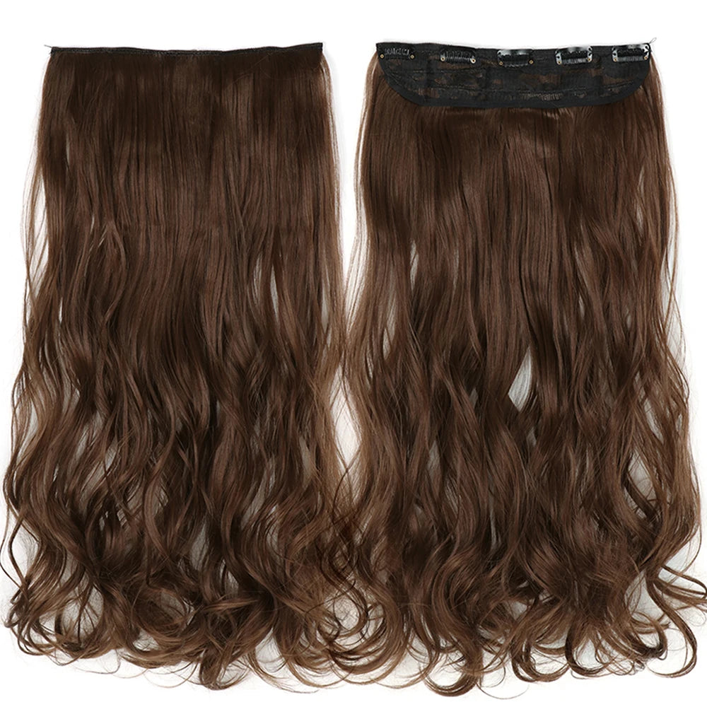 GlamWave 22" Clip-In Hair Extensions | Heat-Resistant Luxe Volume - Glamorize Hair & Beauty 