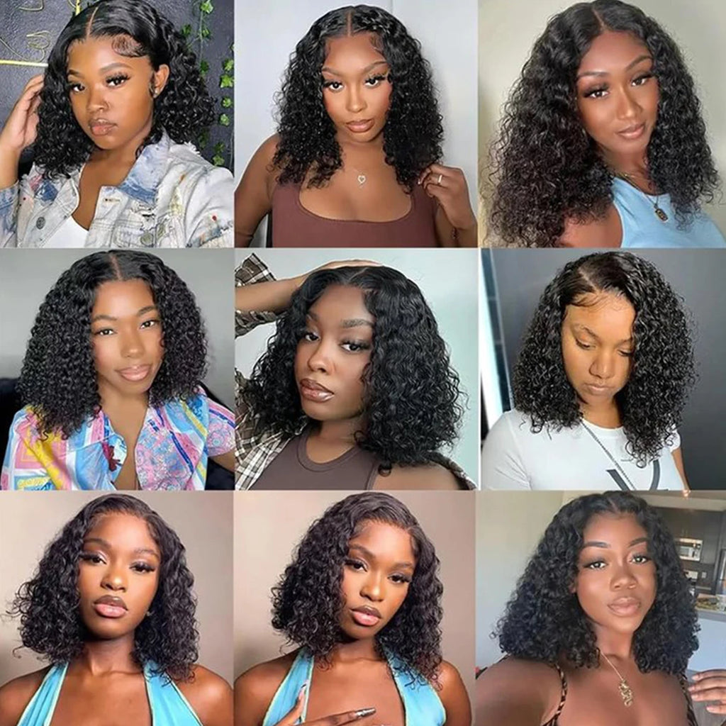 Elegance Deep Wave Bob – 13x4 Lace Frontal Virgin Human Hair Wig - Glamorize Hair & Beauty 