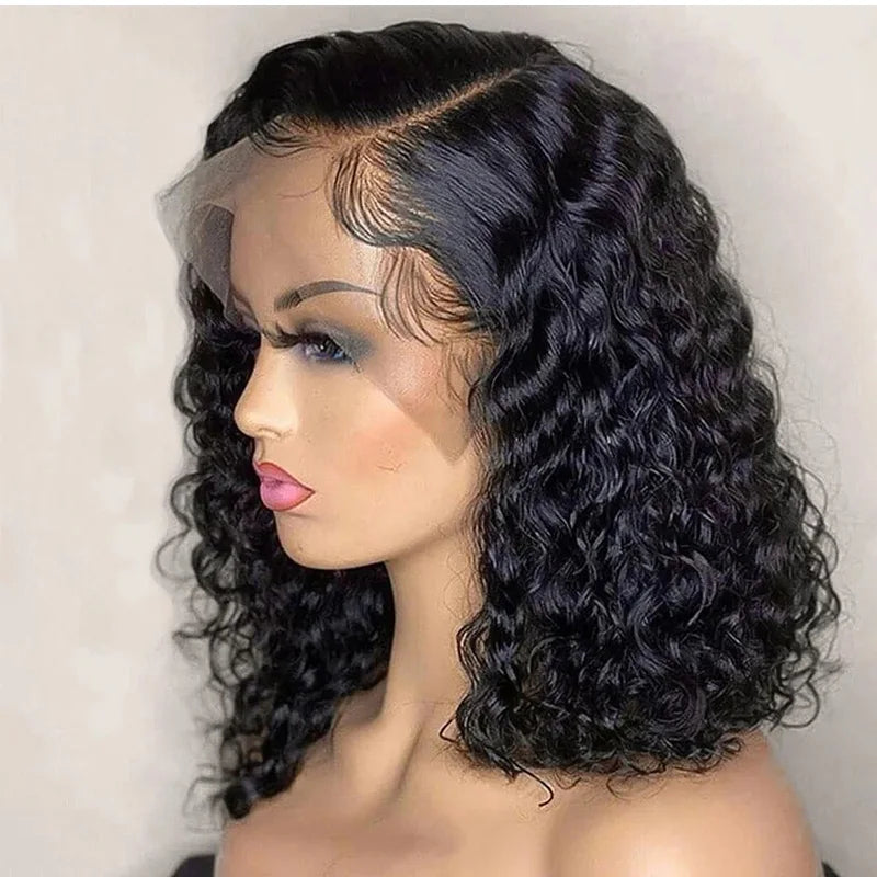 Elegance Deep Wave Bob – 13x4 Lace Frontal Virgin Human Hair Wig - Glamorize Hair & Beauty 